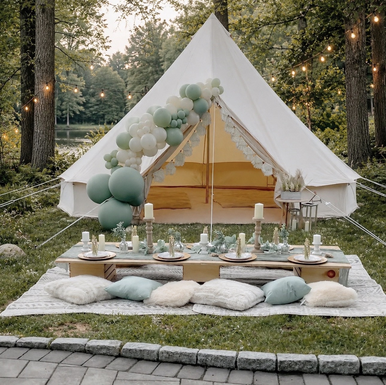 Sage Green Boho party theme