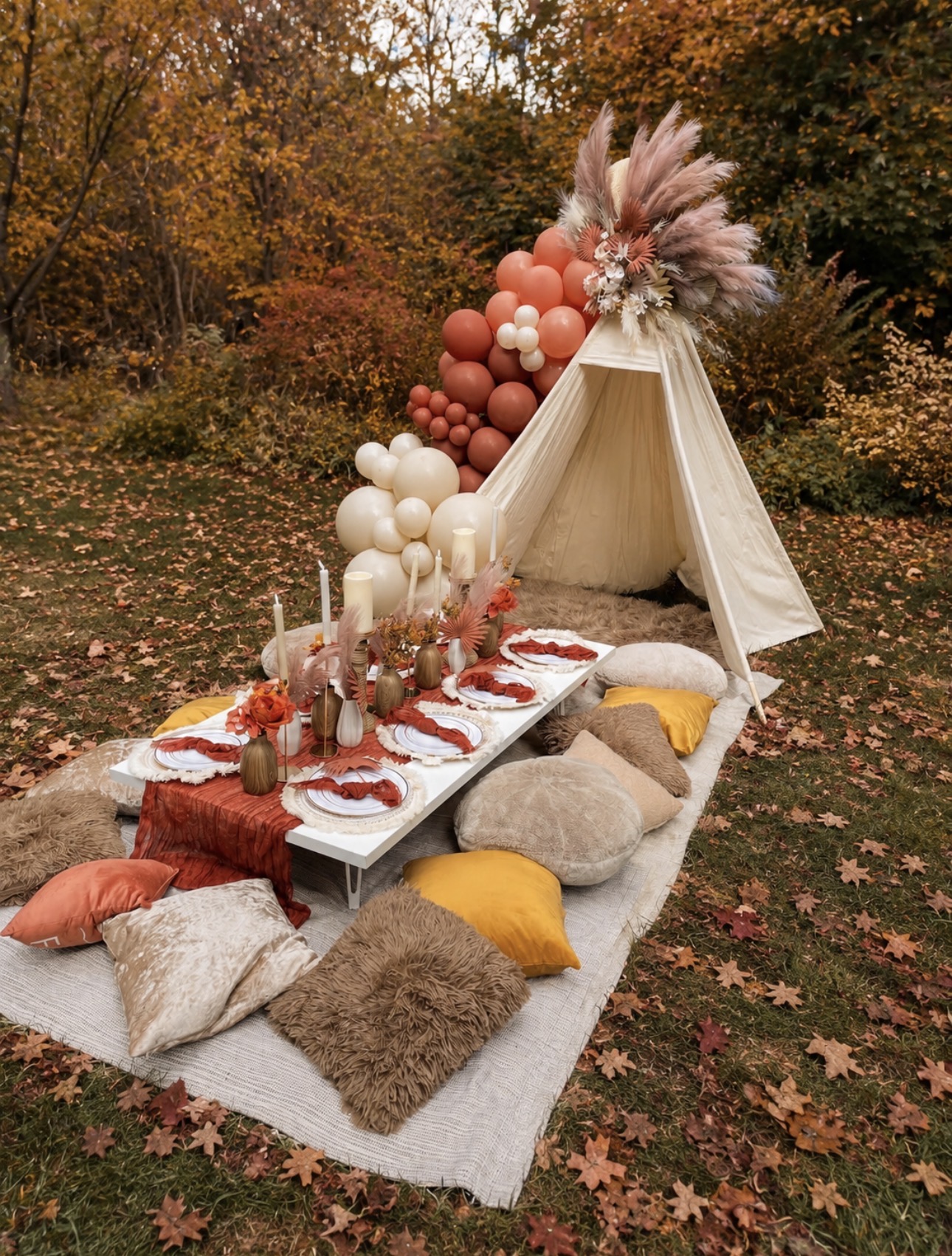 Slumber Squad styled party setup
