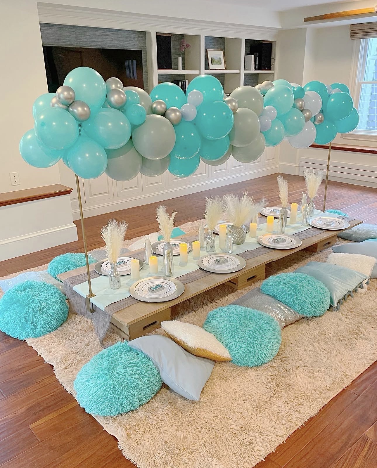 Slumber Squad styled party setup